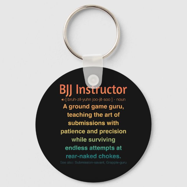Funny Brazilian Jiu-Jitsu Keychain (Front)
