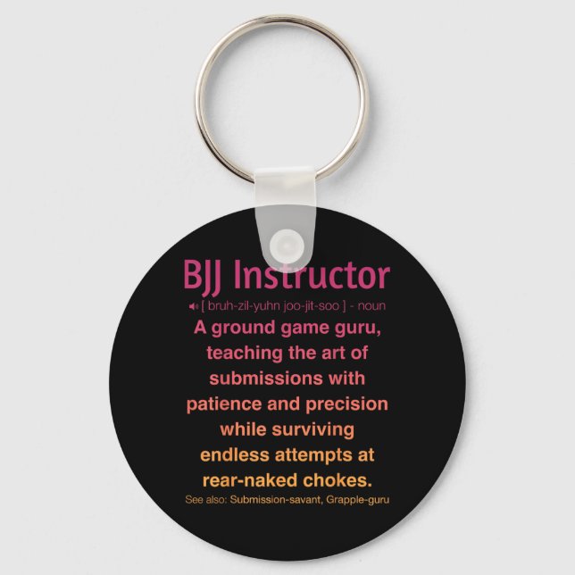 Funny Brazilian Jiu-Jitsu Keychain (Front)