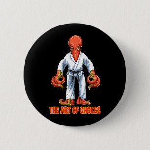 Funny Brazilian Jiu Jitsu Octopus BJJ 2 Inch Round Button