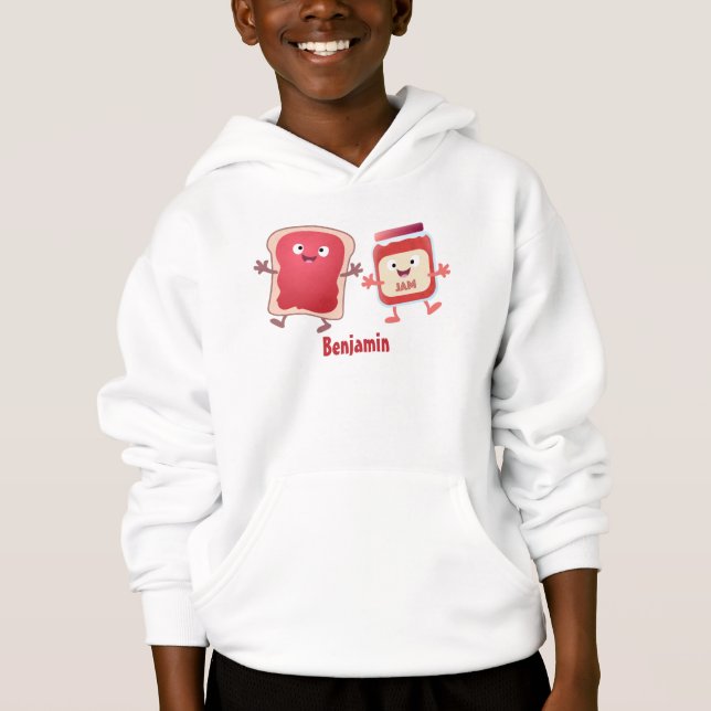 Funny bread and jam cartoon characters (Front)