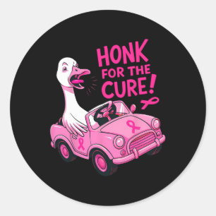 Funny Breast Cancer Awareness Honk For The Cure Pi Classic Round Sticker