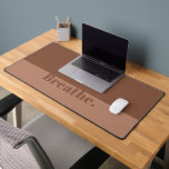 Funny Breathe Modern Minimalist Neutral Desk Mat<br><div class="desc">Add some fun and personality to your workspace with this funny desk mat! This desk mat features a hilarious motivational quote that will make you smile every time you look at it. Whether you work from home or in an office, this desk mat will brighten up your day and keep...</div>