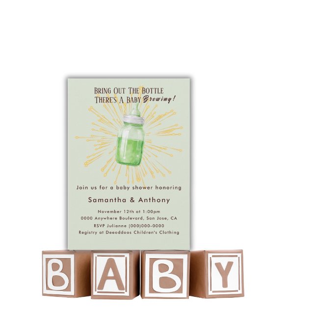 Funny Brewing Baby Shower Invitation (Creator Uploaded)