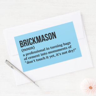 Funny Bricklayer Quote Definition Sticker