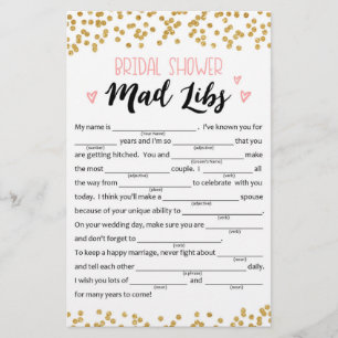 Funny Bridal Shower or Hen Party game