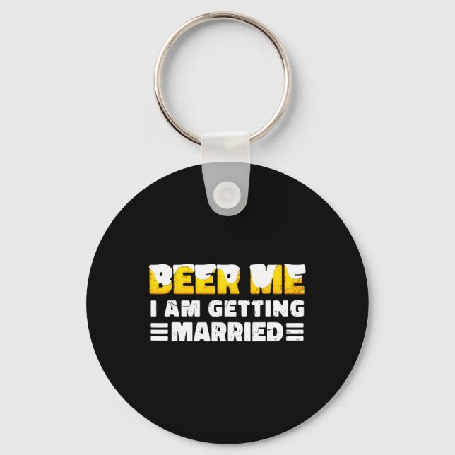 Funny Bride And Groom Bachelor Party  Keychain (Front)
