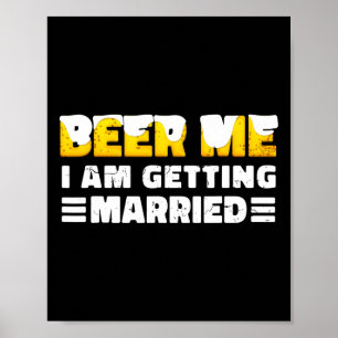 Funny Bride And Groom Bachelor Party Poster