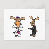 Funny Bride and Groom Moose Wedding