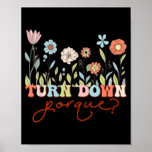Funny Bride Bachelorette Party Bride Floral Turn D Poster