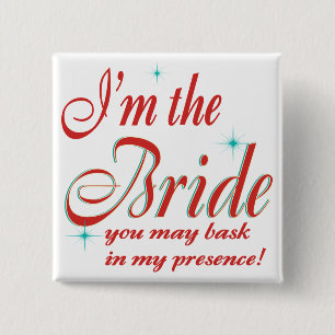 Funny Bride Bachlorette Shower 2 Inch Square Button