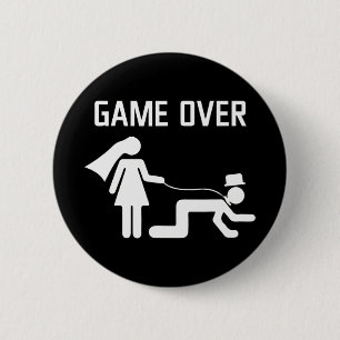 Funny Bride Groom Wedding Bachelor Bachelorette Pa 2 Inch Round Button