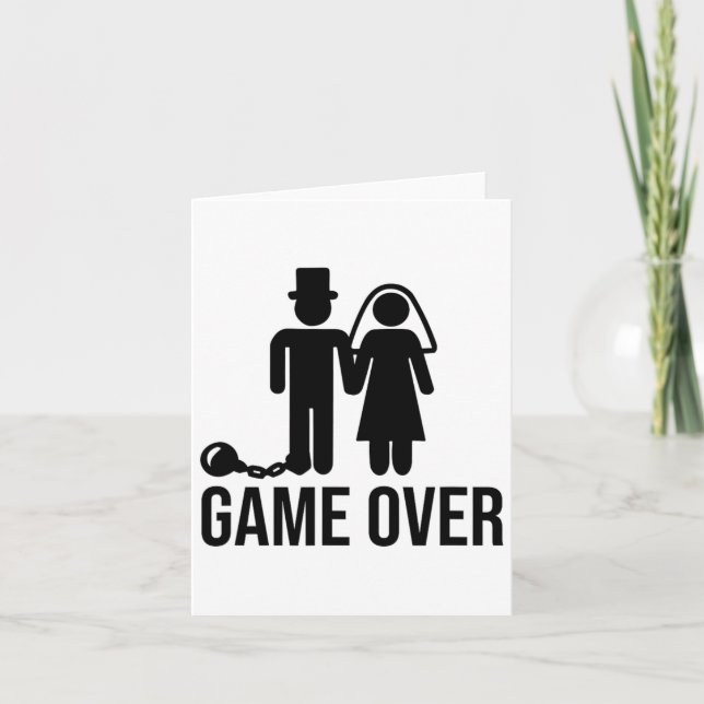 Funny Bride Groom Wedding Bachelor Bachelorette Pa Card (Front)