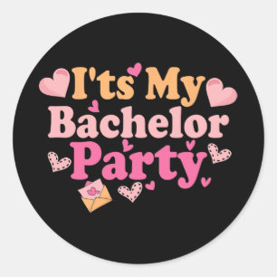 Funny Bride Groom Wedding Bachelor Bachelorette Pa Classic Round Sticker
