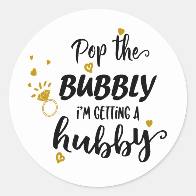 Funny Bride Mrs Wedding Bridal Shower Engagement Classic Round Sticker (Front)