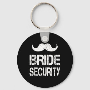 Funny Bride Security Kids Wedding Party Bacheloret Keychain