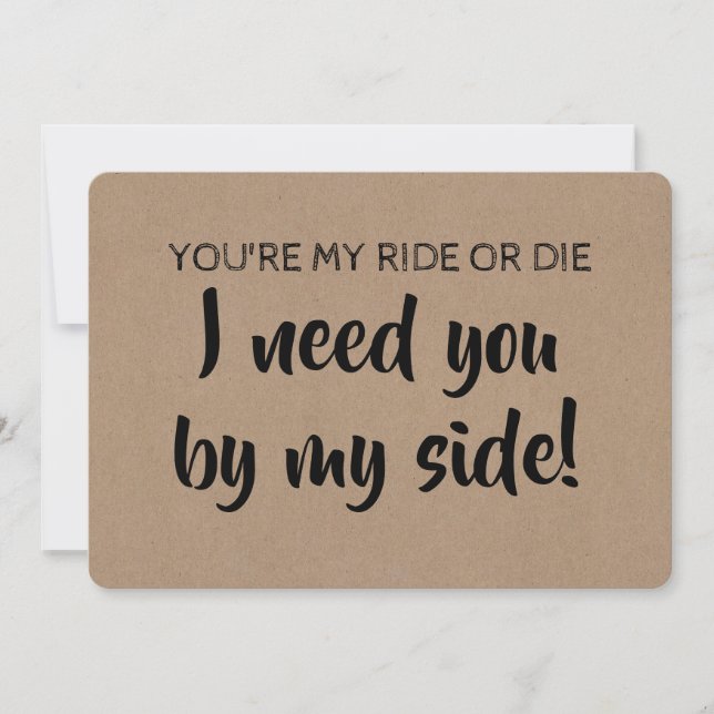 Funny Bridesmaid / Maid of Honour Proposal Invitation (Front)