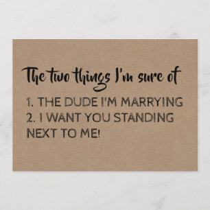 Funny Bridesmaid / Maid of Honour Proposal Invitation