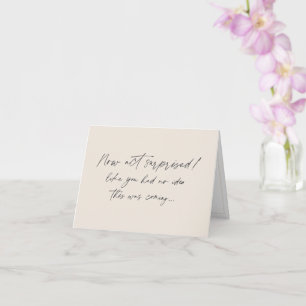 Funny Bridesmaid proposal, champagne ivory simple Card