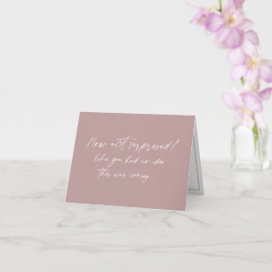 Funny Bridesmaid proposal, Dusty Pink Rose modern Card