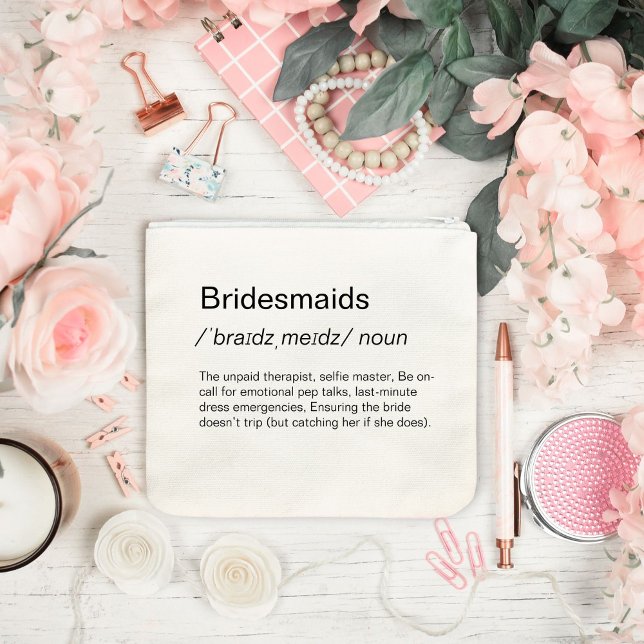 Funny Bridesmaids definition bridesmaids proposal  Accessory Pouch (Creator Uploaded)