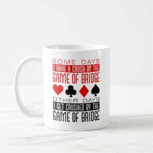 Funny Bridge Player Club Crushed Game of Bridge  Coffee Mug