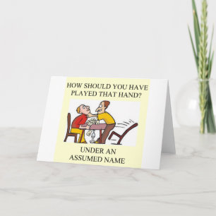 funny bridge player joke design card