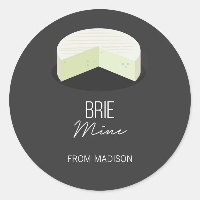 Funny Brie Mine Valentine Love Sticker au fromage (Devant)