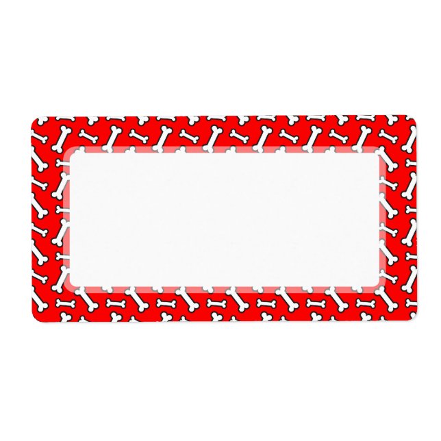 Funny Bright Red Dog Bone Motif pour Amoureux de l (Devant)
