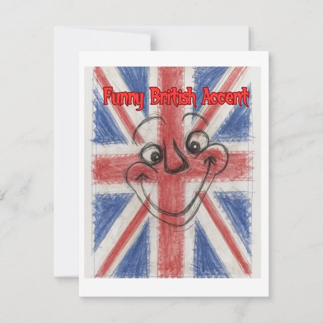 Funny British Accent Card (Front)