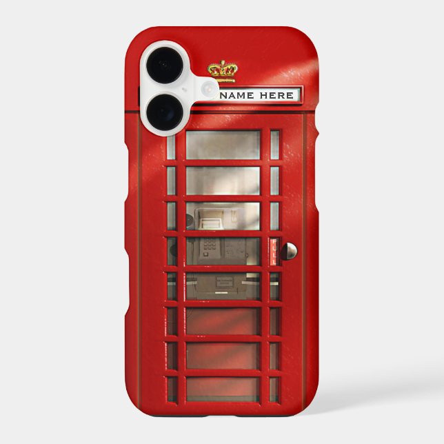 Funny British Red Telephone Box Personalized (Back)