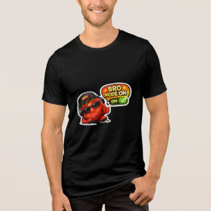Funny Bro Mode On T-Shirt Cute Animated Characte Tri-Blend Shirt