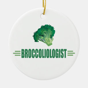 Funny Broccoli Ceramic Ornament
