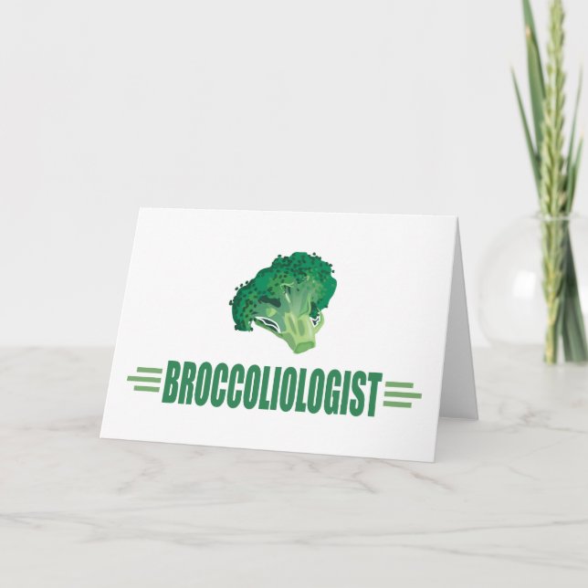 Funny Broccoli Holiday Card (Front)