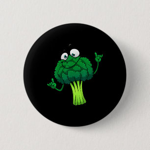 Funny Broccoli Lover Designs For Men Women Vegetar 2 Inch Round Button