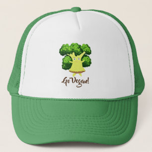 Funny broccoli trucker hat