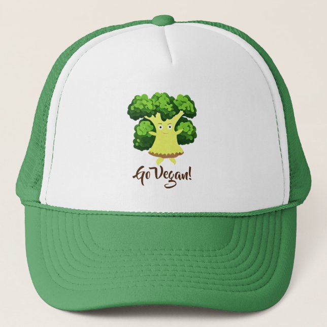 Funny broccoli  trucker hat (Front)