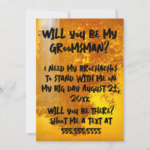 Funny Brochacho Beer Invitation