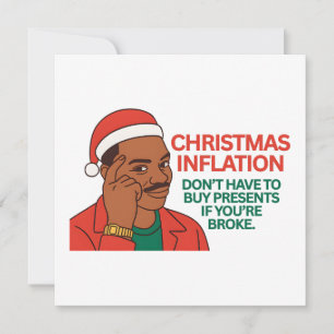 Funny Broke AF Christmas Holiday Card