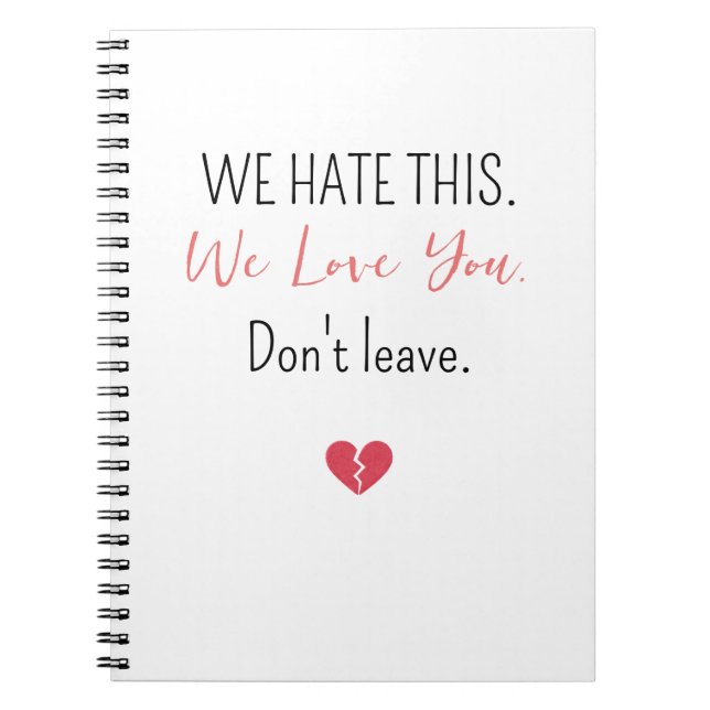 Funny Broken Heart Succ Without You Sarcastic Pun Notebook (Front)