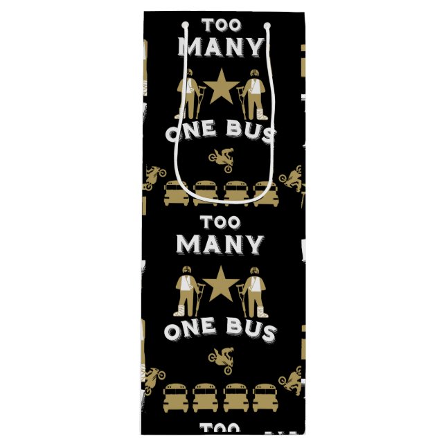 Funny Broken Leg Get Wel Wine Gift Bag (Front)