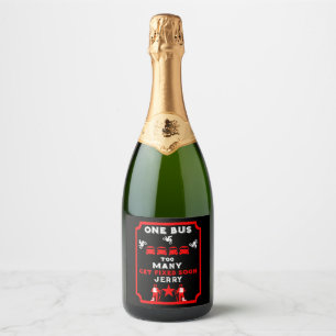 Funny Broken Leg Get Well Sparkling Wine Label
