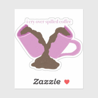 Funny Broken Mug Decal for Coffee Lovers