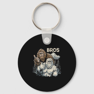 Funny Bros Bigfoot And Yeti Brothers Sasquatch Awe Keychain