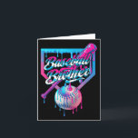 Funny Brother Baseball Tee Ice Cream Drip Birthday Card<br><div class="desc">Funny Brother Baseball Tee Ice Cream Drip Birthday Game Day</div>