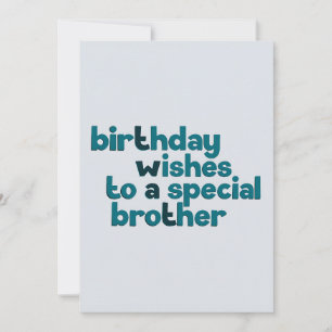 Funny Brother Birthday Card Modern Birthday Card