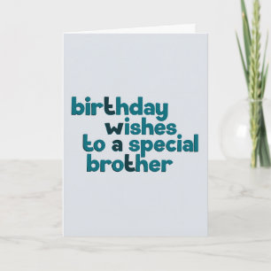 Funny Brother Birthday Card Modern Birthday Card