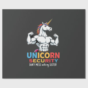 Funny Brother Unicorn Security Dont Mess With My S Wrapping Paper