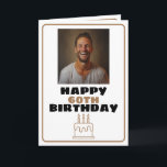 Funny Brown and White Photo Husband Birthday Card<br><div class="desc">Funny Brown and White Photo Husband Birthday, a funny and cool design made for anyone looking for a unique birthday card for their husband on their birthday. The design is simple and eye-catching, it features a simple frame, a birthday cake, a photo in the middle and editable text information. If...</div>