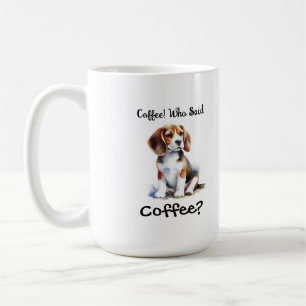 Funny BROWN 'Coffee' Beagle Personalize Coffee Mug