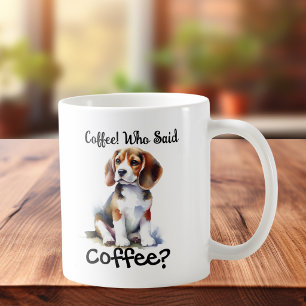 Funny BROWN 'Coffee' Beagle Personalize Coffee Mug